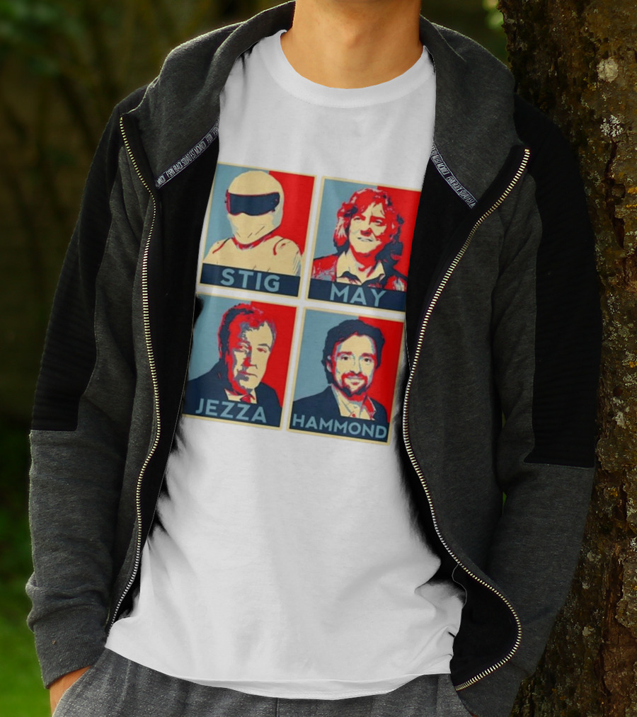 Stig May Jezza Hammond Top Gear Iconic Trio T-Shirt