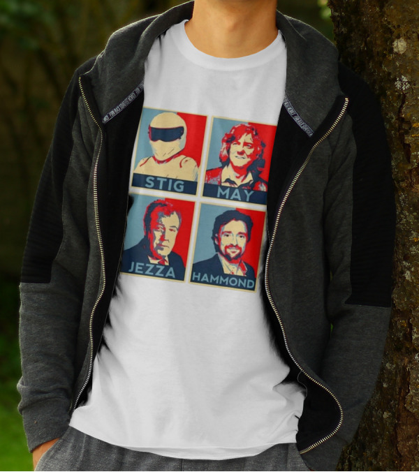 Stig May Jezza Hammond Top Gear Iconic Trio T-Shirt