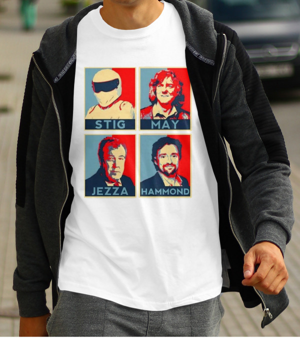 Stig May Jezza Hammond Top Gear Iconic Trio T-Shirt