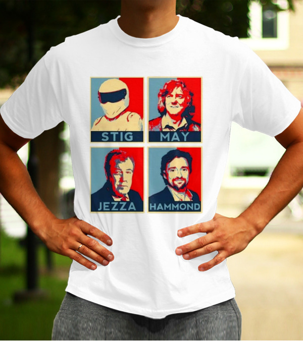 Stig May Jezza Hammond Top Gear Iconic Trio T-Shirt