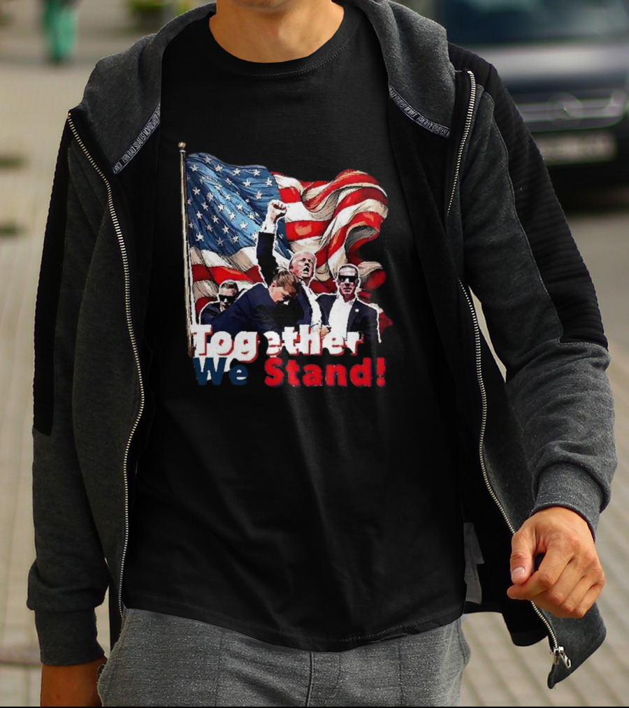 Together We Stand American Flag T-Shirt
