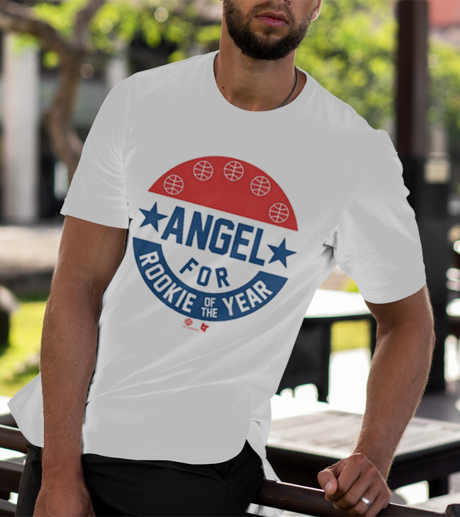 Angel Reese Basketball Icon With Stars And Rookie Of The Year Message T-Shirt