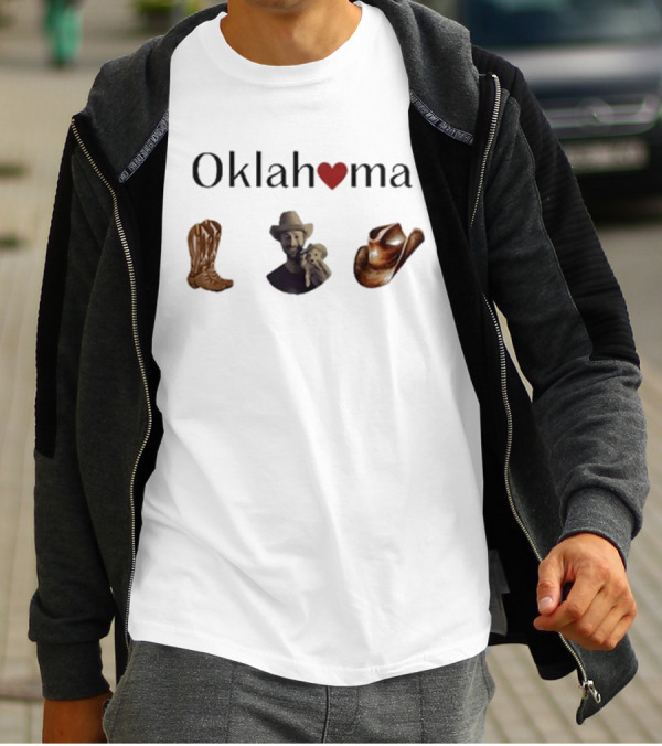Cherrydaze Oklahoma Heart Cowboy Boots And Hat Cowboy T-Shirt