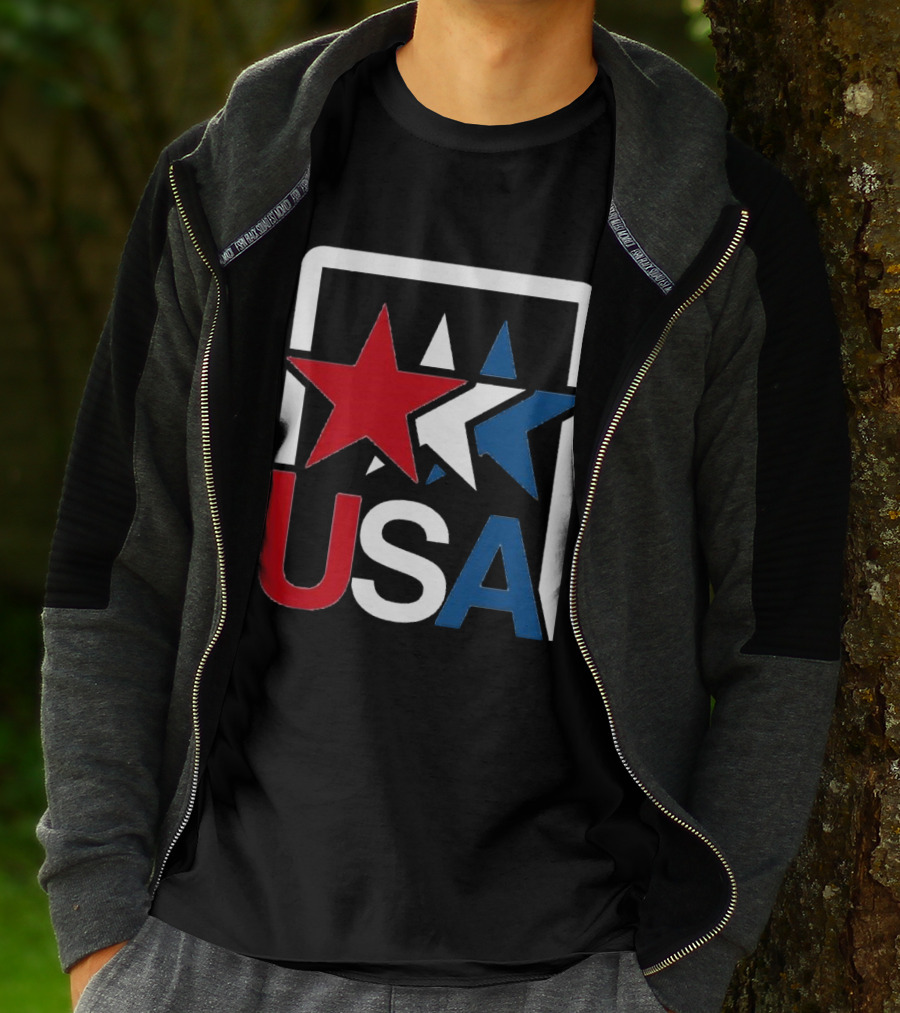 USA Stars In Motion Red White Blue T-Shirt