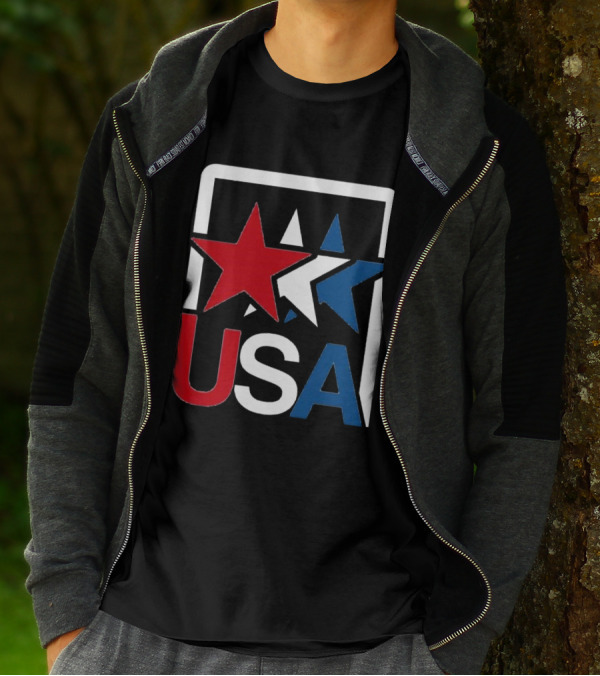 USA Stars In Motion Red White Blue T-Shirt
