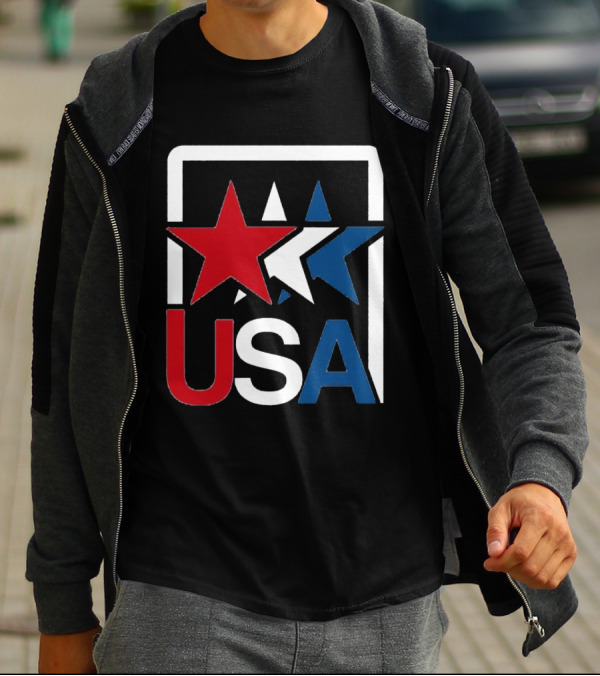 USA Stars In Motion Red White Blue T-Shirt