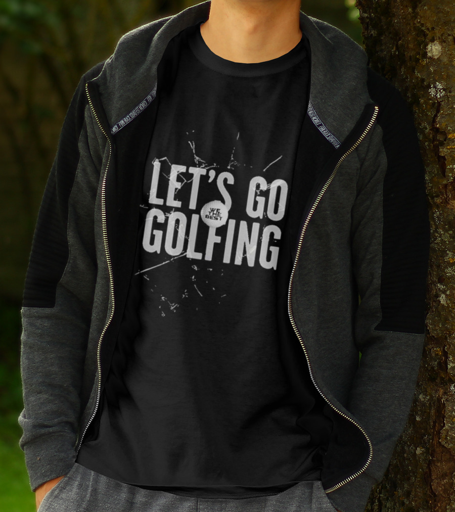 Let’s Go Golfing We The Best Black Shattered T-Shirt