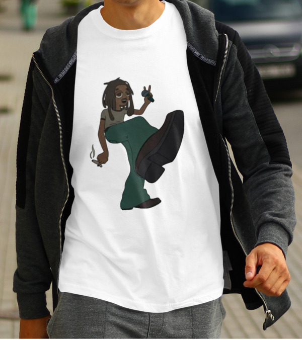 Jordan Ward 2 Ward Animation Graphic With Microphone And Peace T-Shirt