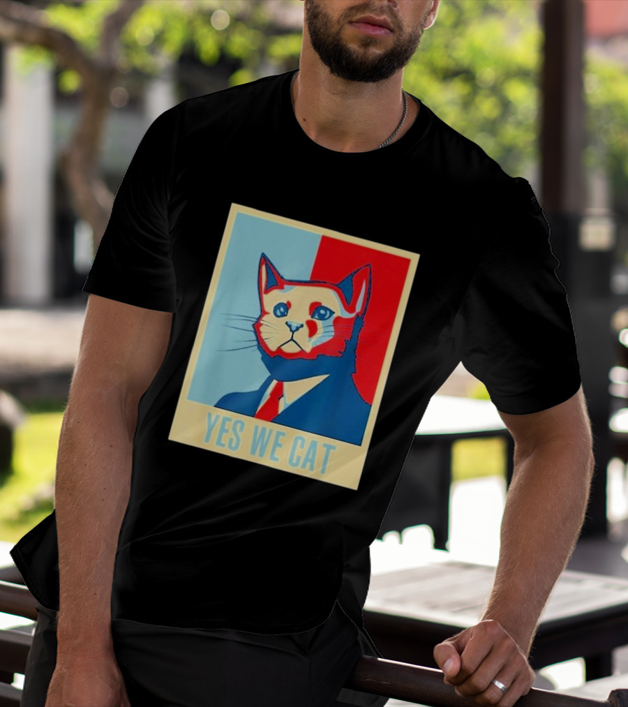 Retro Yes We Cat Funny Cat Lover Pet Owner Hope T-Shirt