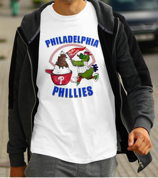 Philadelphia Phillies Phanatic Ice Cream Ring The Bell T-Shirt