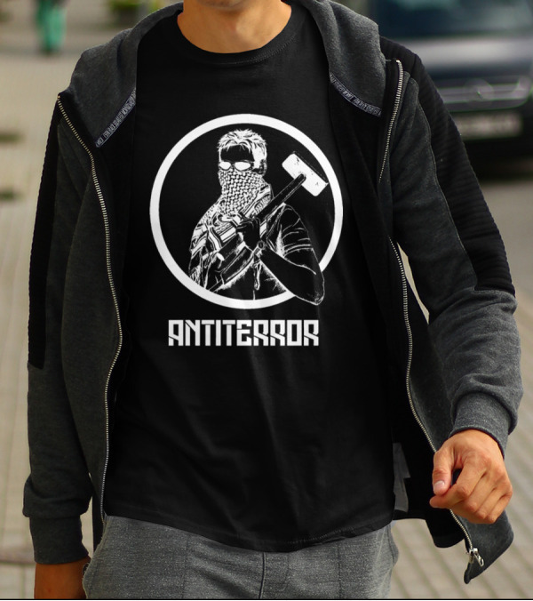 Antiterror Russian Machine Warrior With Sledgehammer T-Shirt