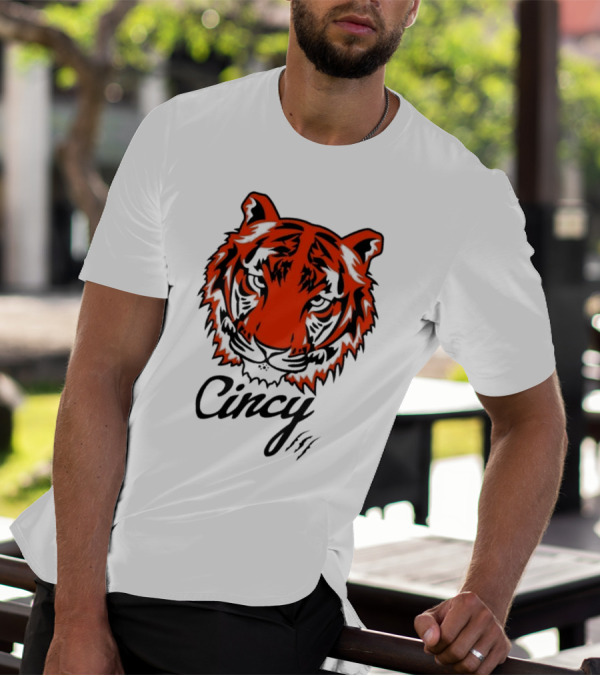 Cincy The Tiger Head By Ted Karras T-Shirt