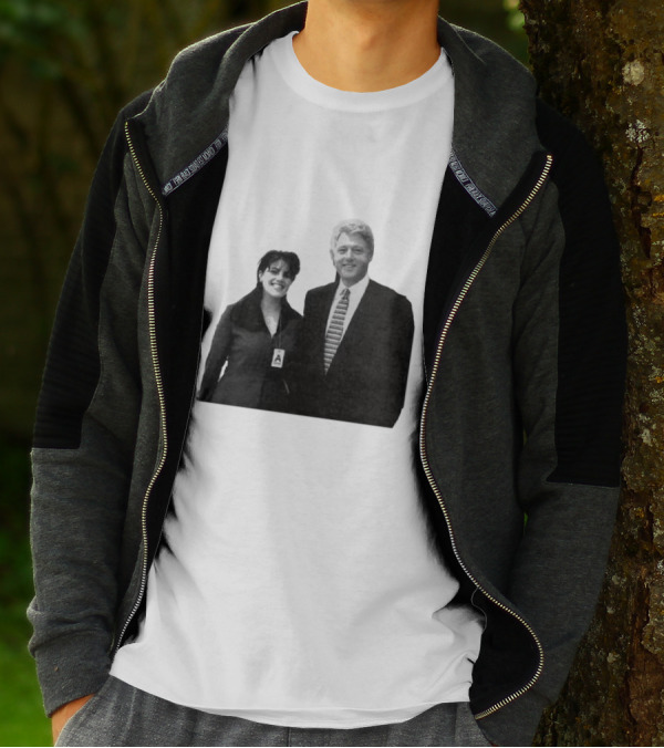 Bill Clinton Monica Lewinsky Black And White Iconic Photo T-Shirt
