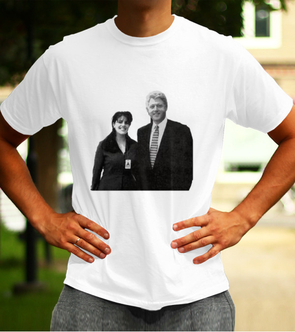 Bill Clinton Monica Lewinsky Black And White Iconic Photo T-Shirt