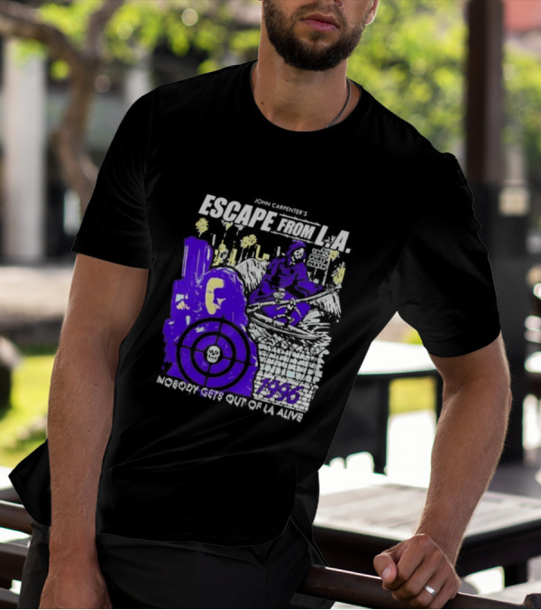 John Carpenter's Escape From L.A. 1996 Nobody Gets Out Of LA Alive T-Shirt