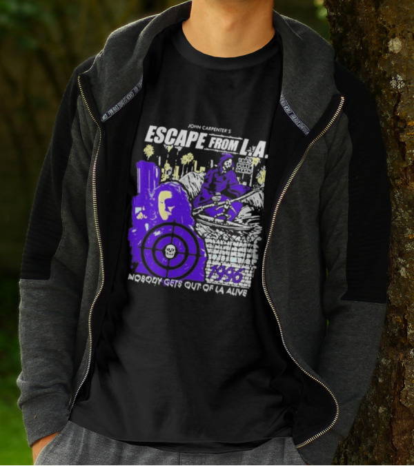 John Carpenter's Escape From L.A. 1996 Nobody Gets Out Of LA Alive T-Shirt