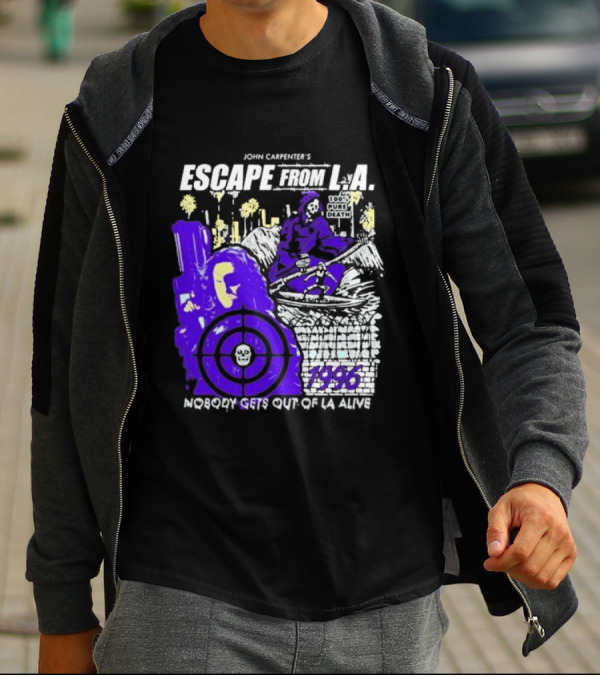 John Carpenter's Escape From L.A. 1996 Nobody Gets Out Of LA Alive T-Shirt