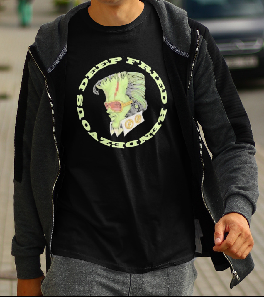 Deep Fried Rendezvous Neon Rockabilly Visage T-Shirt