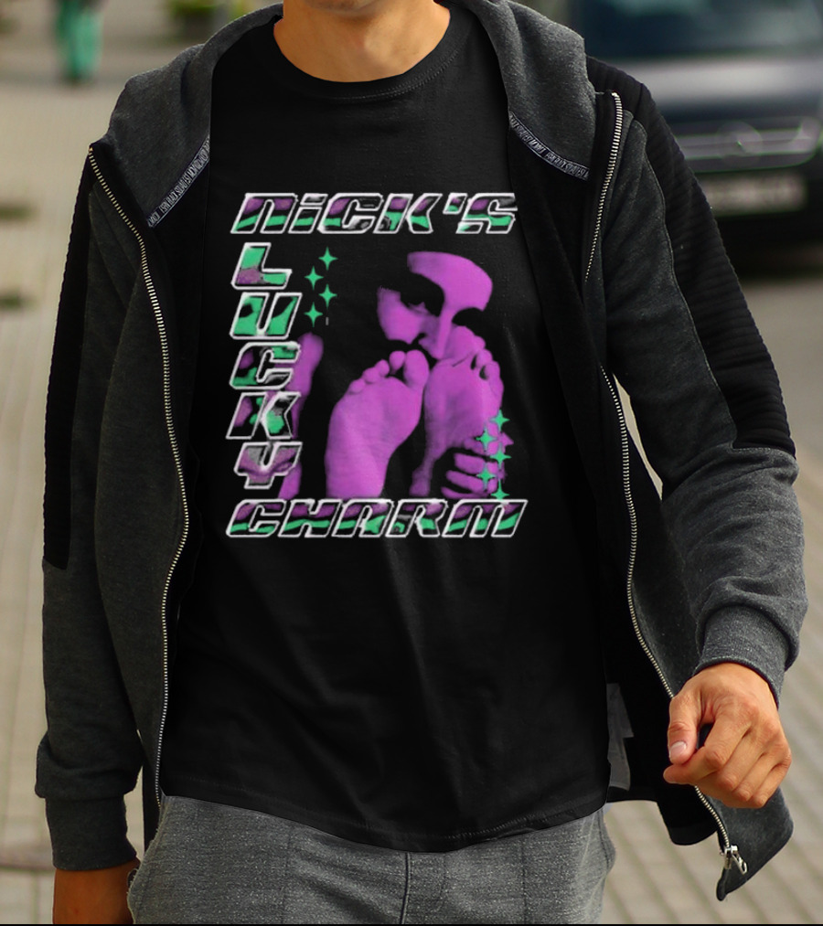 Nick's Lucky Charm Starry Neon Feet T-Shirt