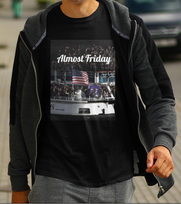 Almost Friday American Flag Celebration Boat Party T-Shirt