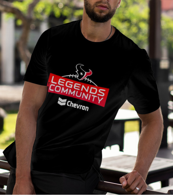 Houston Texans Legends Community Chevron Football Logo Partnership T-Shirt