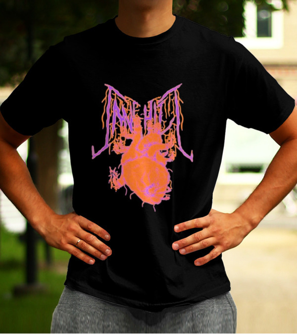Cane Hill Orange Pink Anatomical Heart T-Shirt