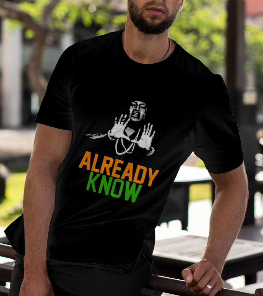 D.a.d.e. X Trick Daddy U Already Know Hands Raised Gesture Orange Green T-Shirt
