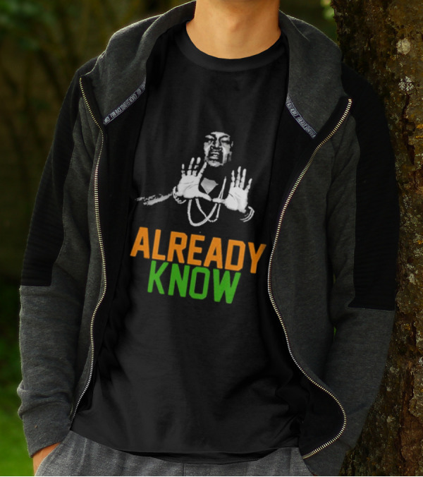 D.a.d.e. X Trick Daddy U Already Know Hands Raised Gesture Orange Green T-Shirt