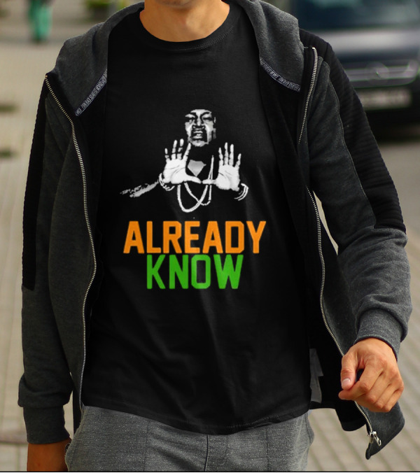D.a.d.e. X Trick Daddy U Already Know Hands Raised Gesture Orange Green T-Shirt