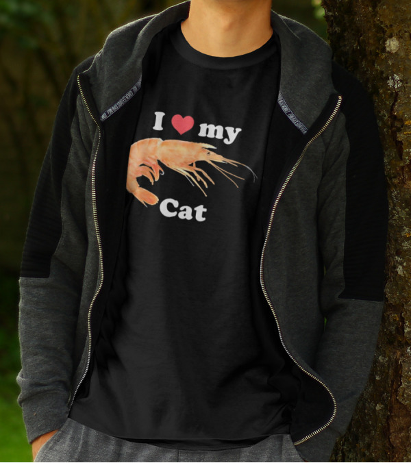I Heart My Cat Shrimp T-Shirt