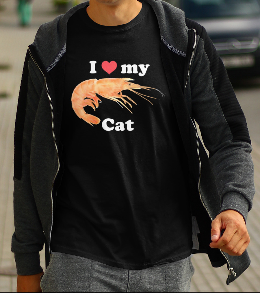 I Heart My Cat Shrimp T-Shirt