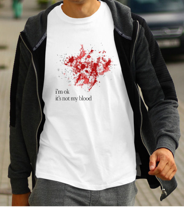 Ken Carson I'm Ok It's Not My Blood Dark Abstract Red Splatter T-Shirt