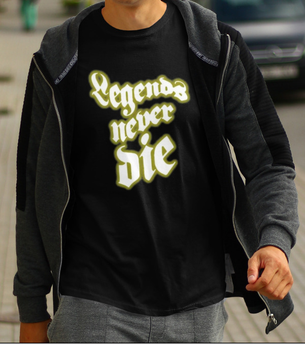 Juice Wrld Legends Never Die Text Gothic T-Shirt