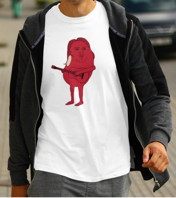 Penkmatters Kurt Cobain Red Character With Guitar T-Shirt