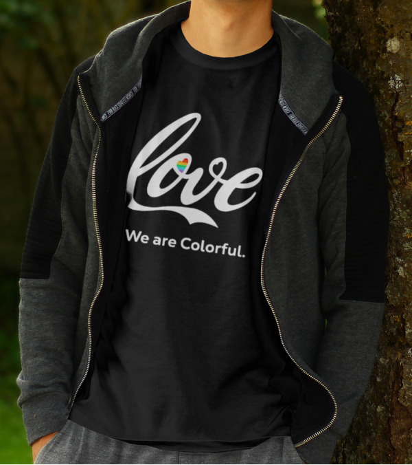 Love We Are Colorful Pride Heart T-Shirt