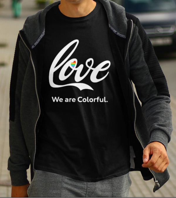 Love We Are Colorful Pride Heart T-Shirt