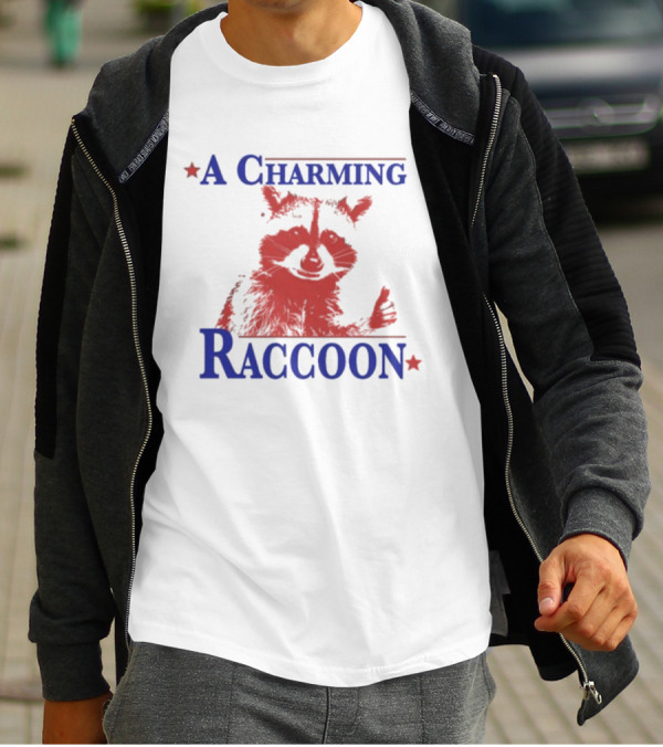 A Charming Raccoon Thumbs Up T-Shirt
