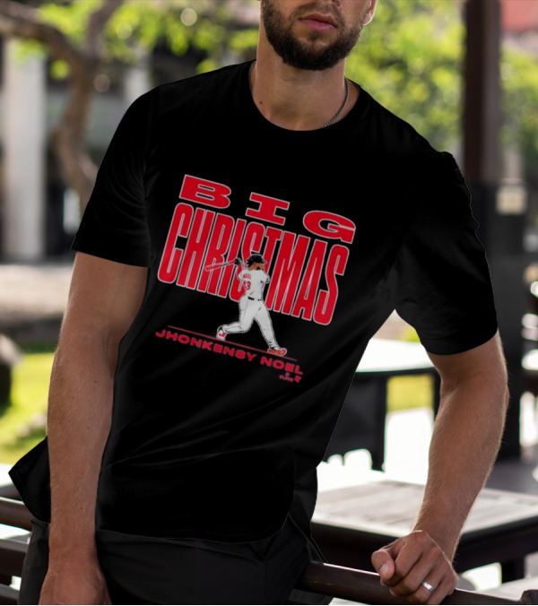 Jhonkensy Noel Big Christmas Baseball Player Swing T-Shirt