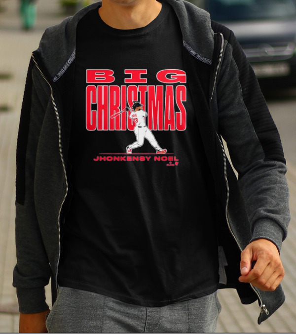Jhonkensy Noel Big Christmas Baseball Player Swing T-Shirt