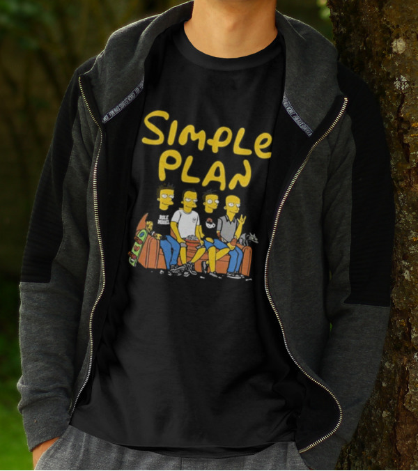 Simple Plan Cartoon Band North American Tour T-Shirt
