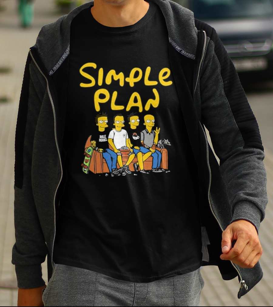 Simple Plan Cartoon Band North American Tour T-Shirt