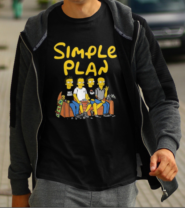 Simple Plan Cartoon Band North American Tour T-Shirt