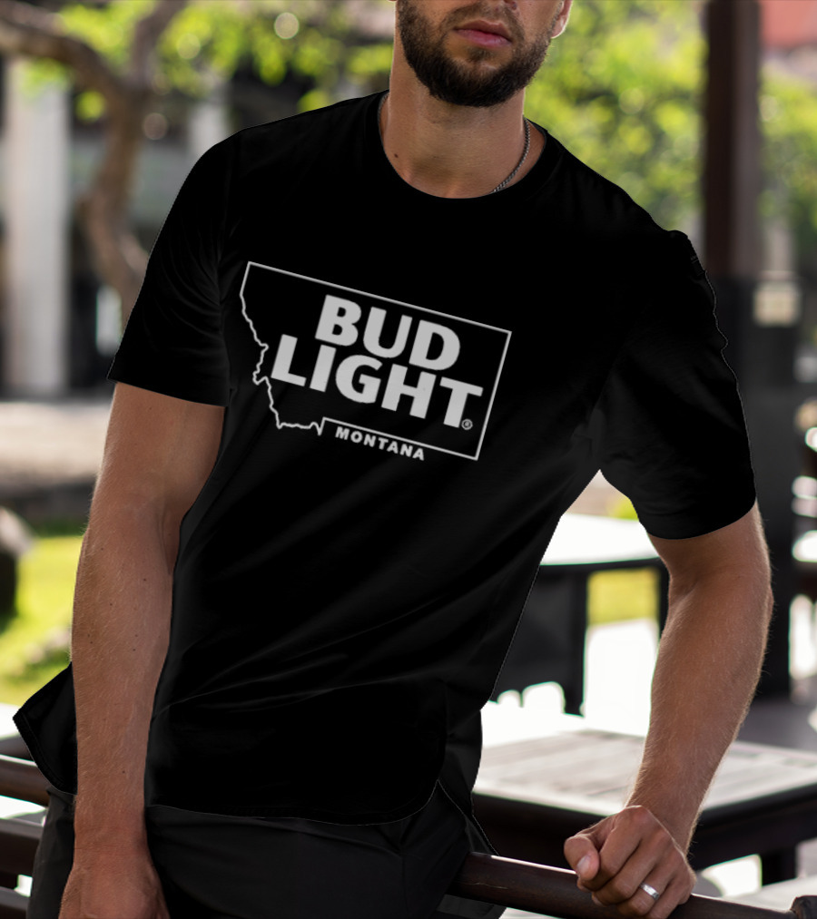 The Good Liars Bud Light Montana Map T-Shirt