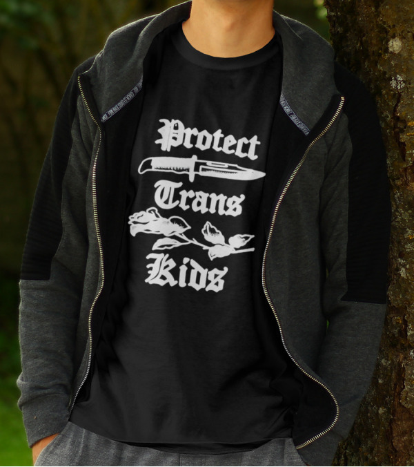 Protect Trans Kids Knife And Rose T-Shirt