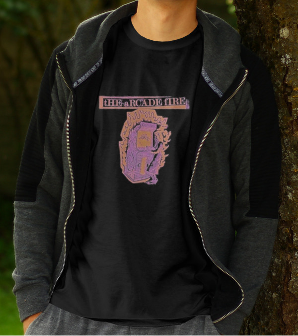 Arcade Fire The Arcade Fire Flaming Arcade Machine T-Shirt
