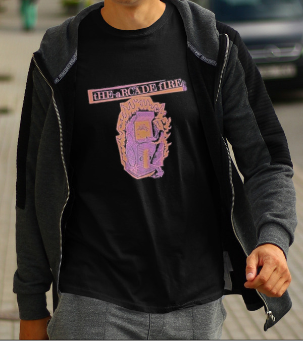 Arcade Fire The Arcade Fire Flaming Arcade Machine T-Shirt