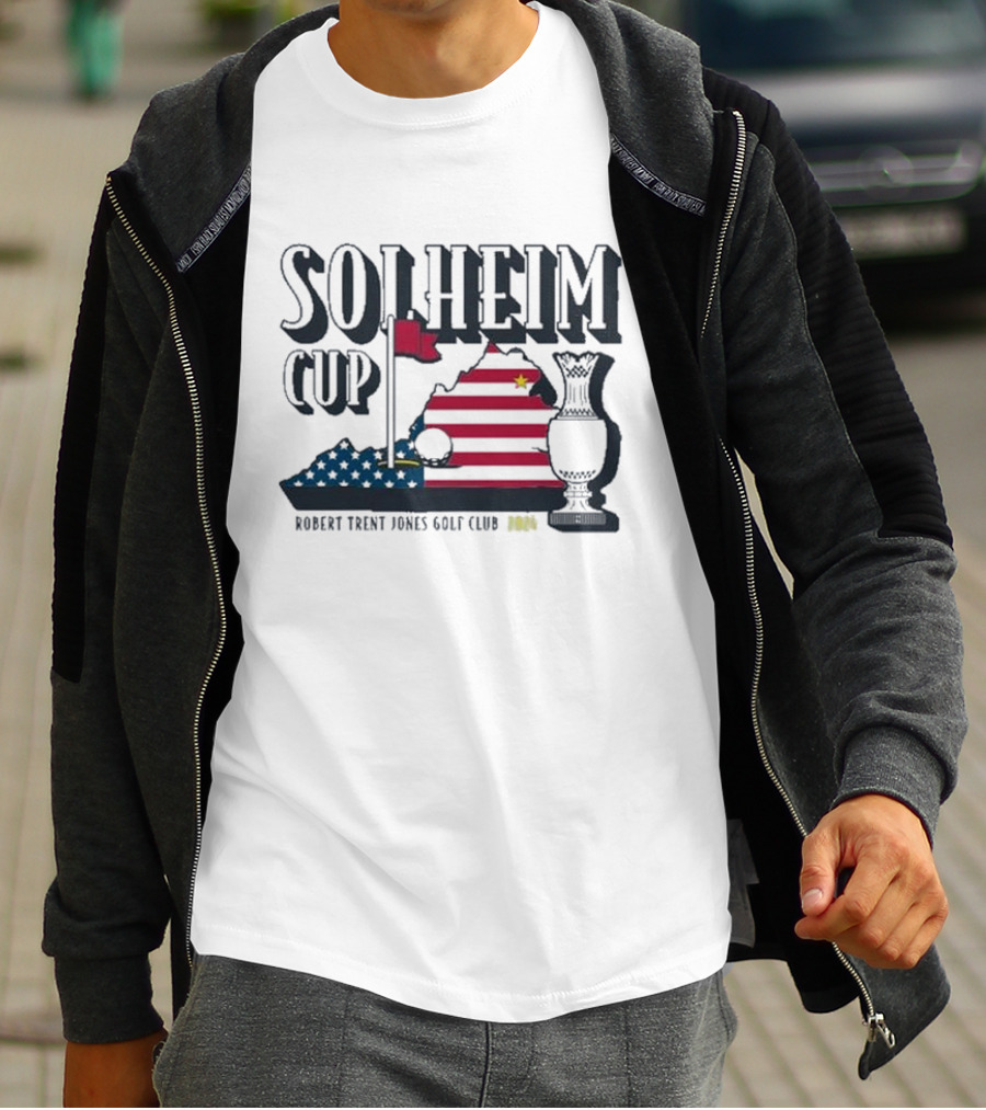 Golf X Solheim Cup Virginia American Flag Map T-Shirt
