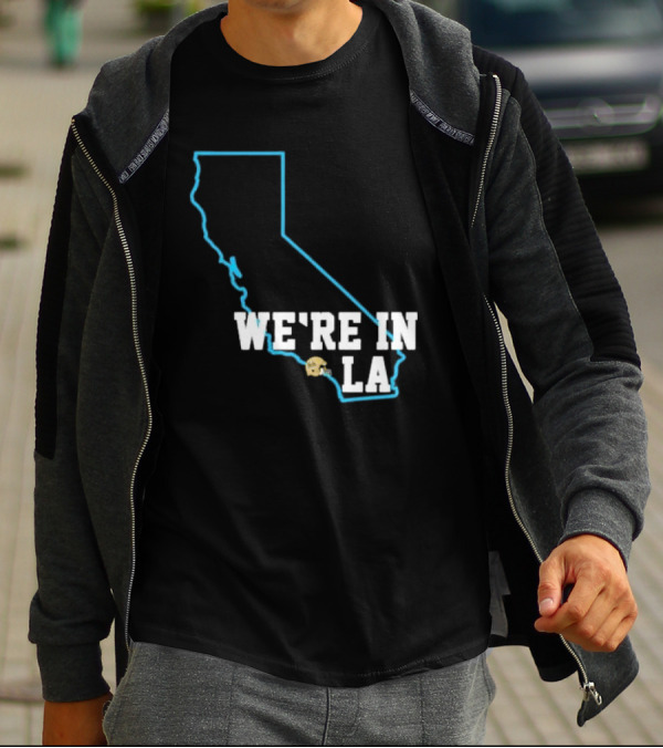Deshaun Foster We're In LA With California Outline And LA Helmet T-Shirt