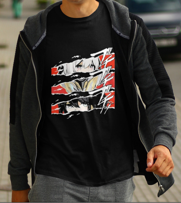 Honkai Star Rail Character Split Faces Ripple Effect T-Shirt