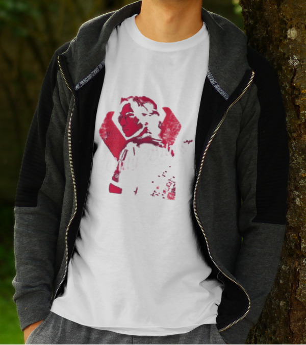 Only Vibes And Logic Amine Ouarid Red Abstract T-Shirt